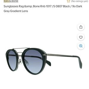 Rag & Bone Black Sunglasses with Dark Gray Lenses